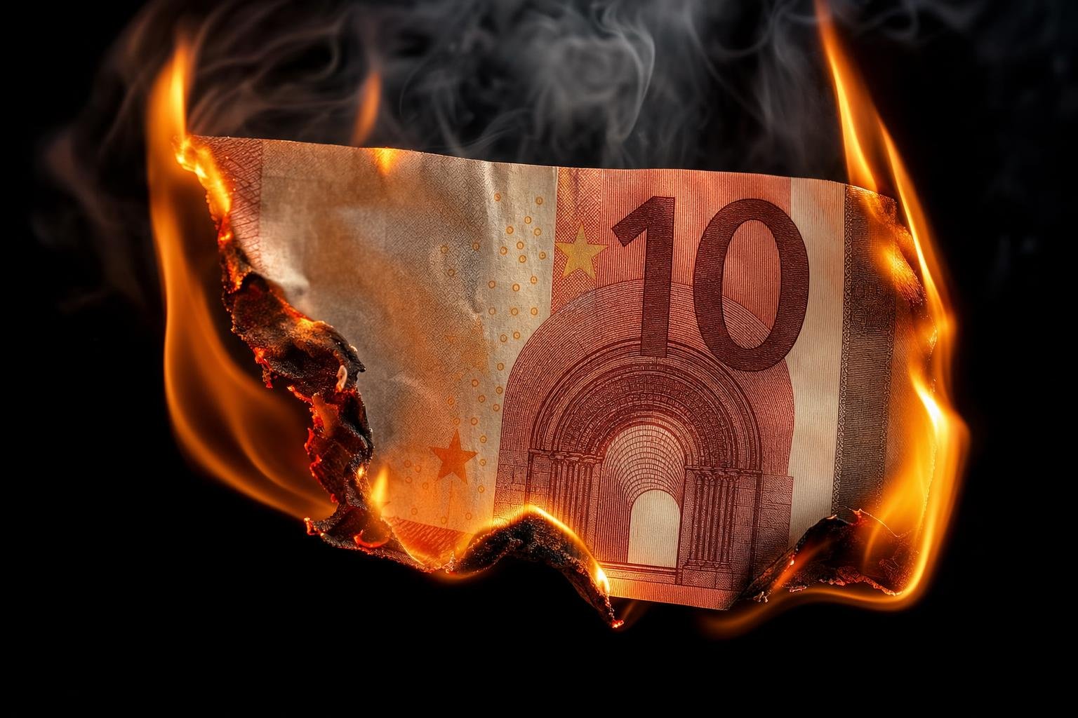 Banconota in fiamme